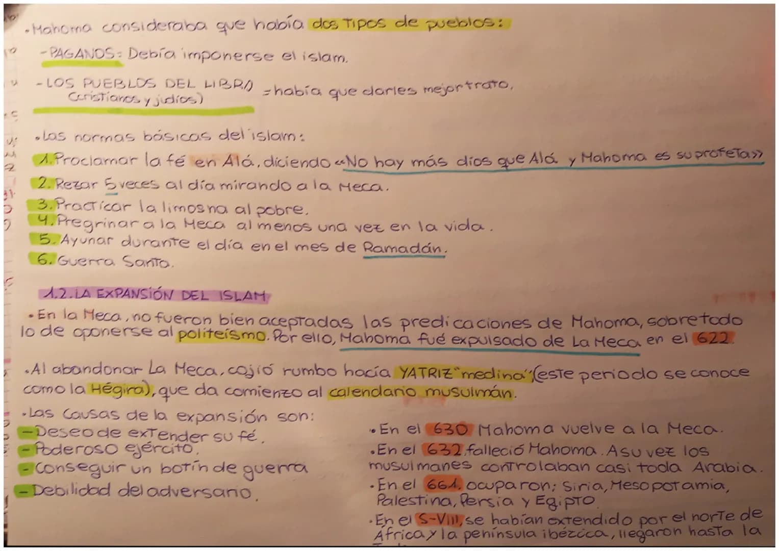 
<h2 id="origendelislamresumen">Origen del Islam: Resumen</h2>
<p>El islam tiene origen en la península arábiga a principios del S-VII. La p