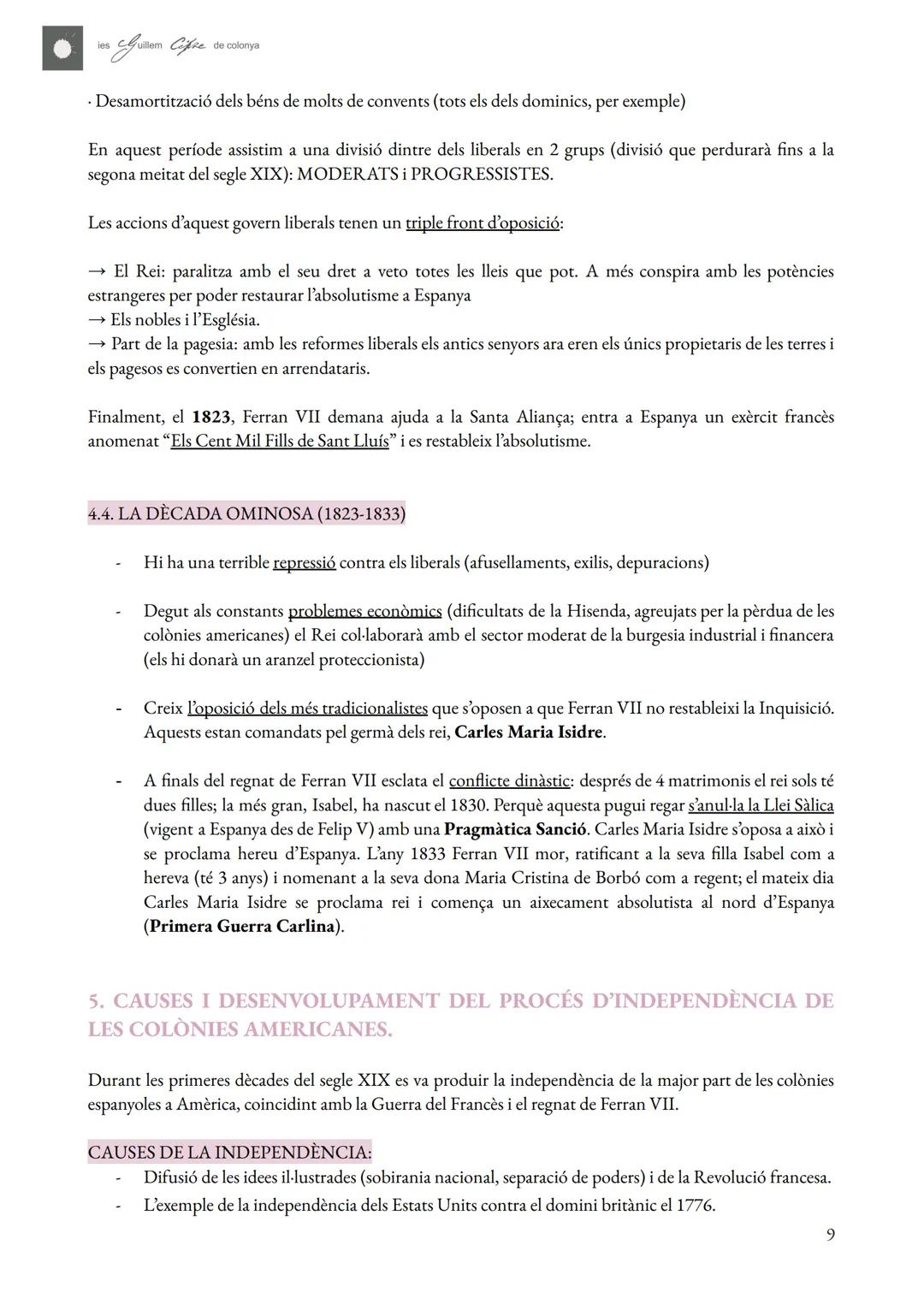 APUNTS SEGON DE BATXILLERAT
HISTÒRIA D'ESPANYA
CURS 24-25
AUTORIA: Amelie Luisa Bradburn.
NIVELL ACADÈMIC: 2n de batxillerat, B.
TUTORIA: Al