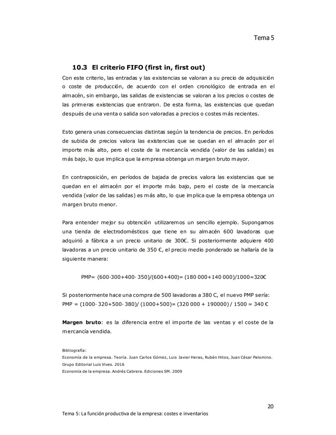 Tema 5
TEMA 5: LA FUNCIÓN PRODUCTIVA DE LA
EMPRESA: Costes e inventarios
1. EL ÁREA DE PRODUCCIÓN DE LA EMPRESA
Producir consiste en increme