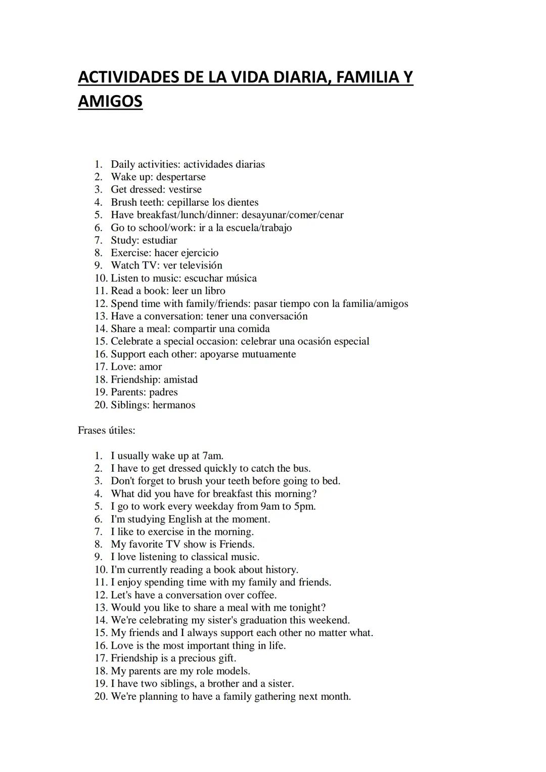 # VOCABULARIO Y LEXICO 1º BACH INGLES 1

# VIVIENDA, HOGAR Y ENTORNO

1. House: casa
2. Apartment: apartamento
3. Bedroom: habitación
4. Liv