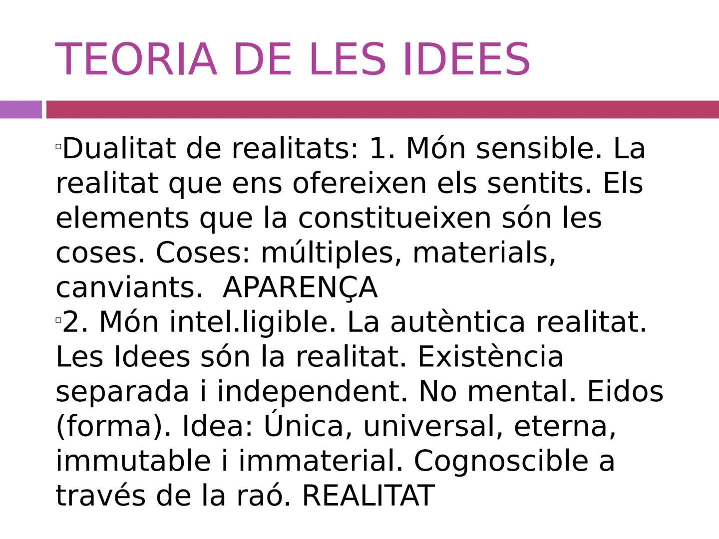 # TEMA 3: PLATÓ # ÍNDEX

- BIOGRAFIA I OBRES
- CONTEXT HISTÒRIC, SOCIAL I CULTURAL
- TEORIA DE LES IDEES
- COSMOGONIA
- TEORIA DEL CONEIXEME