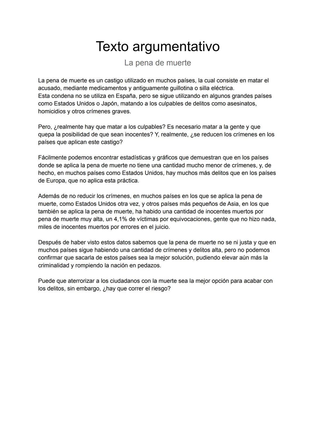 La pena de muerte: un análisis crítico