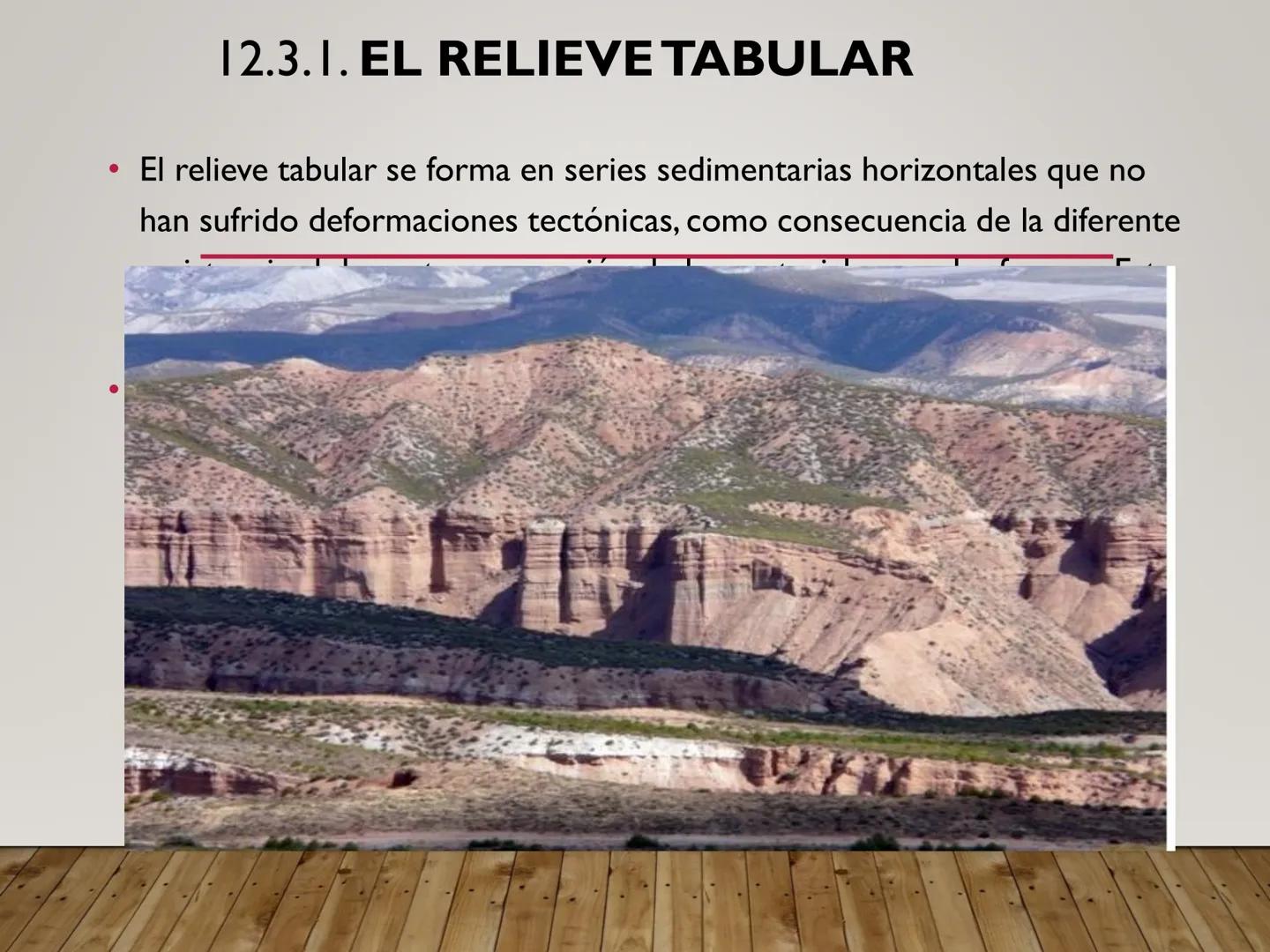 TEMA N° 12. EL RELIEVE TERRESTRE
El relieve es el conjunto de accidentes de la superficie terrestre: montañas,
cerros, valles, cañones, sima