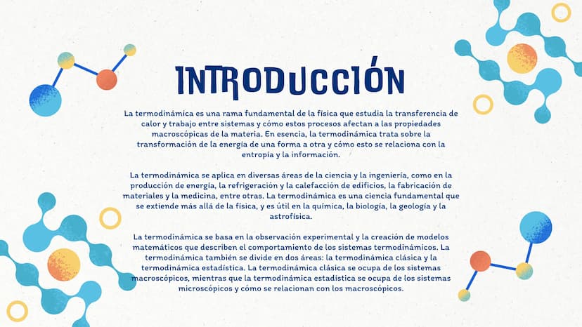 7
LA TERMODINÁMICA
MARÍA SÁNCHEZ
The GRA
INTRODUCCIÓN
La termodinámica es una rama fundamental de la física que estudia la transferencia de
