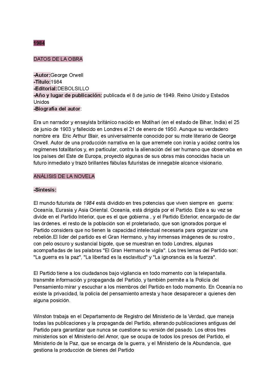 RESEÑA 1984 