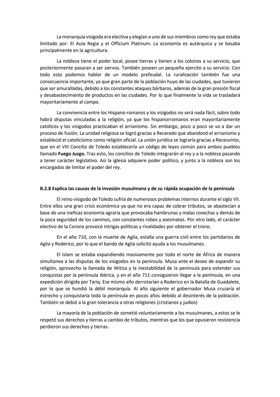 Bloque 1: La Península Ibérica
desde los primeros humanos hasta
la aparición de la monarquía
visigoda (711)
Bloque 2: La Edad Media: Tres
cu
