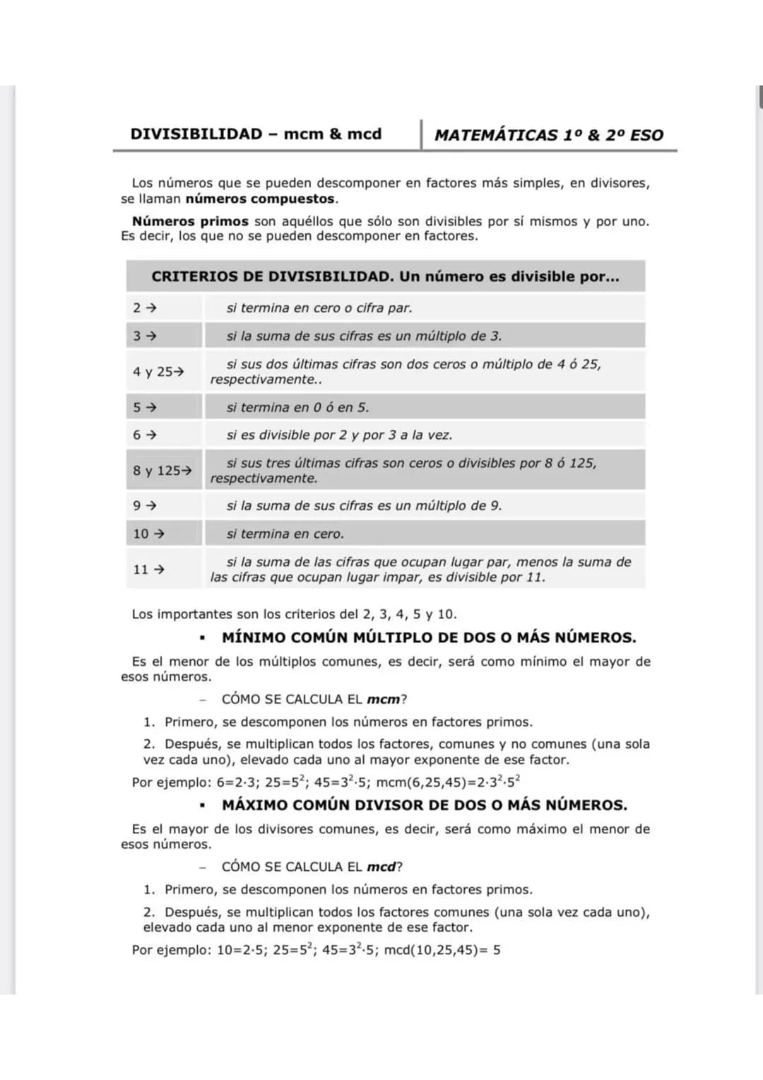 Divisibilidad - mcm & mcd