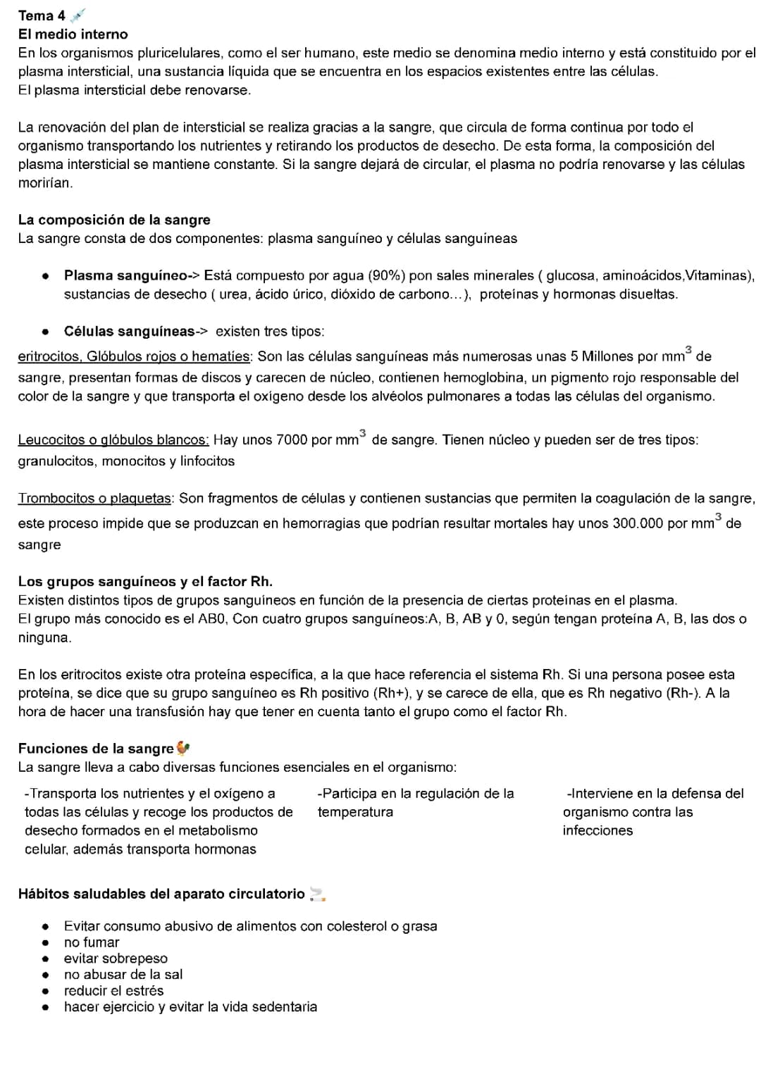 El aparato circulatorio.