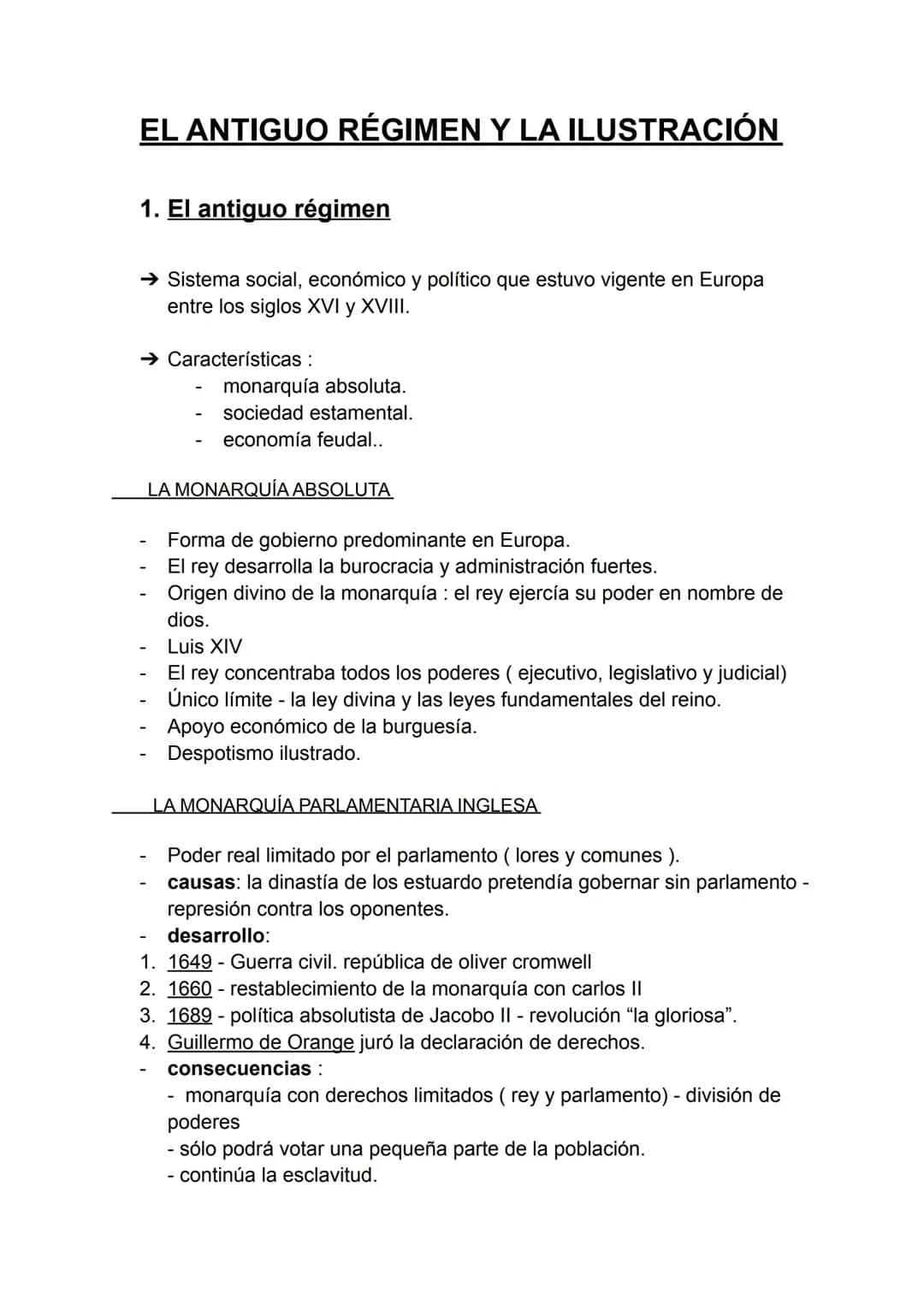 La Monarquía Absoluta y los Cambios en Europa en el Siglo XVIII