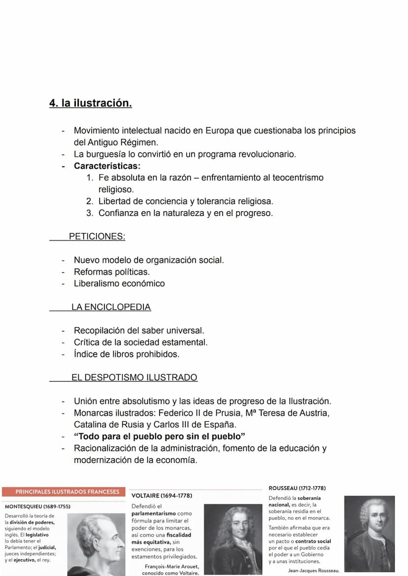 EL ANTIGUO RÉGIMEN Y LA ILUSTRACIÓN
1. El antiguo régimen
→ Sistema social, económico y político que estuvo vigente en Europa
entre los sigl