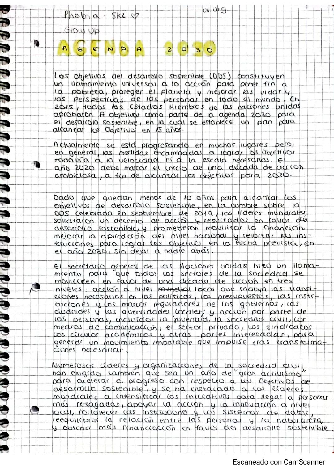 O
Phobia - Ske
Grow up
RE
E
N
A
2
0
Unforg
0
Los objetivos del desarrollo sostenible (ODS) constituyen
un llamamiento universal a la acción 