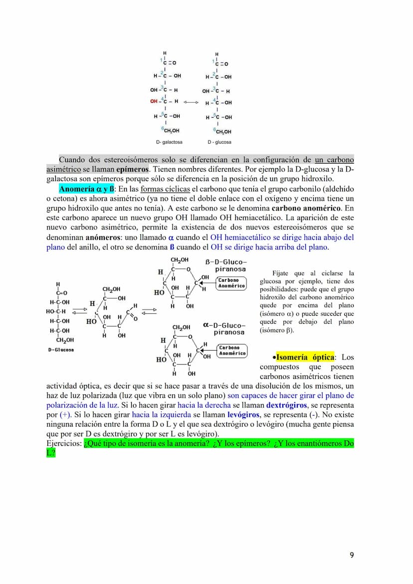 TEMA 2.- GLÚCIDOS
1. Composición química general y nomenclatura. Funciones generales (energética y
estructural) y clasificación (monosacárid
