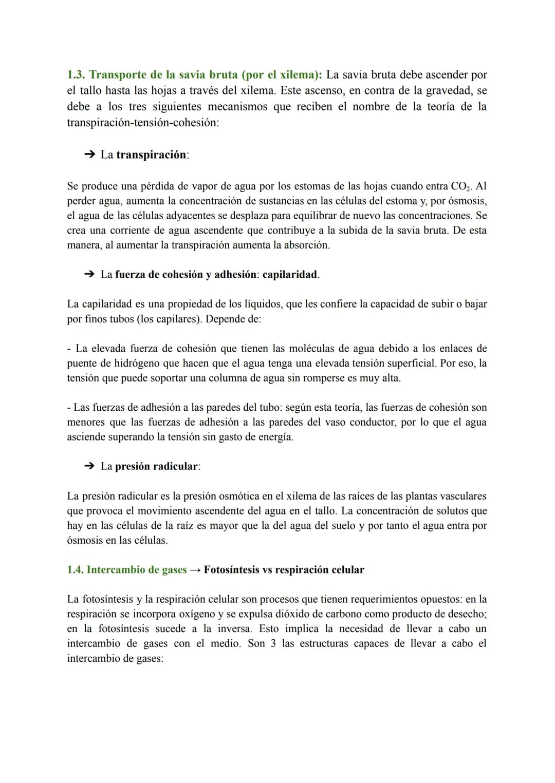 T-7: Las funciones vitales de las plantas
1. Función de nutrición en plantas
Las plantas tienen nutrición autótrofa. Mediante la fotosíntesi