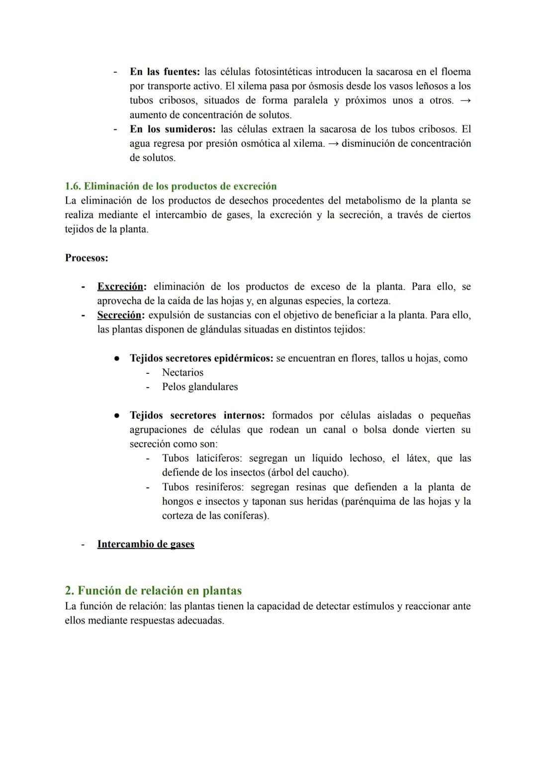 T-7: Las funciones vitales de las plantas
1. Función de nutrición en plantas
Las plantas tienen nutrición autótrofa. Mediante la fotosíntesi