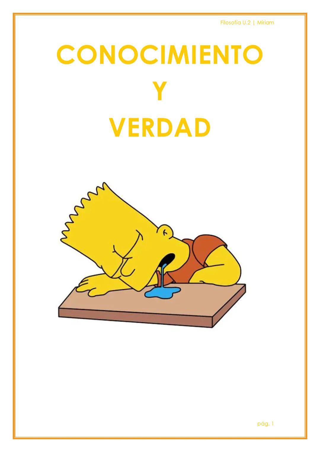 Unidad 2. Conocimiento y verdad. 