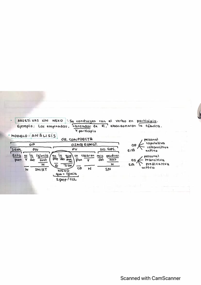22 Oraciones subordinadas adjetivas o de relativo •
adjetivo que
"
Se denominan adjetivas porque realizan las funciones hípicas de
San modif