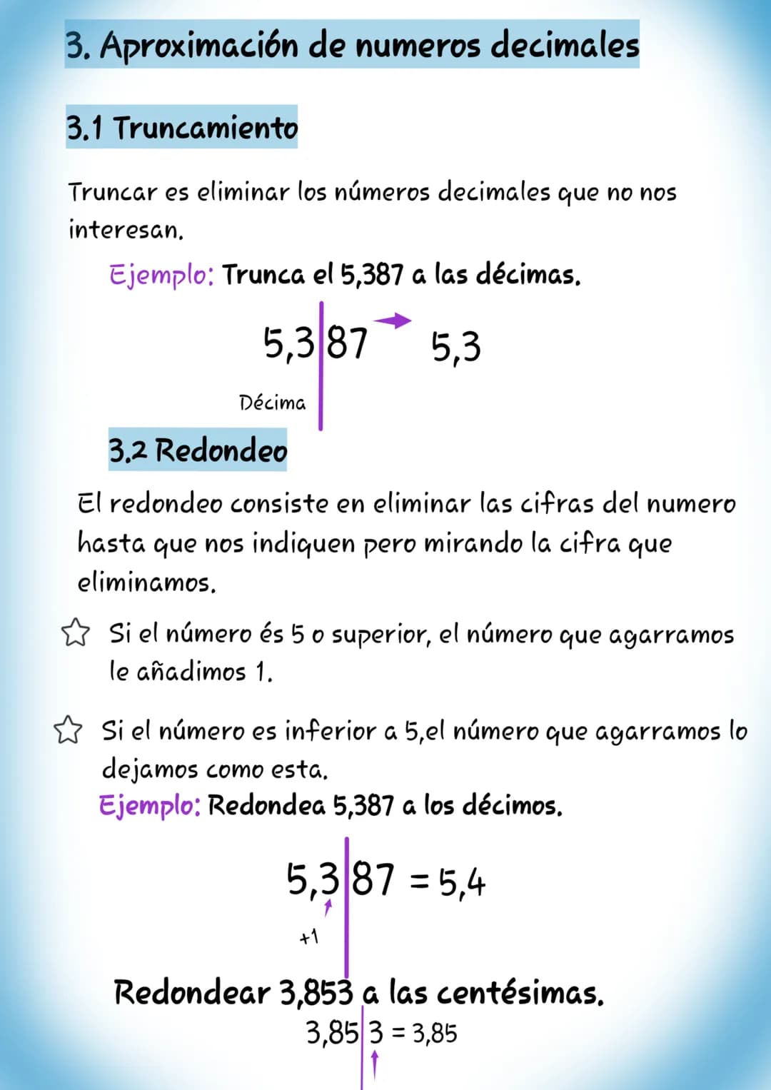 Aproximación de números decimales