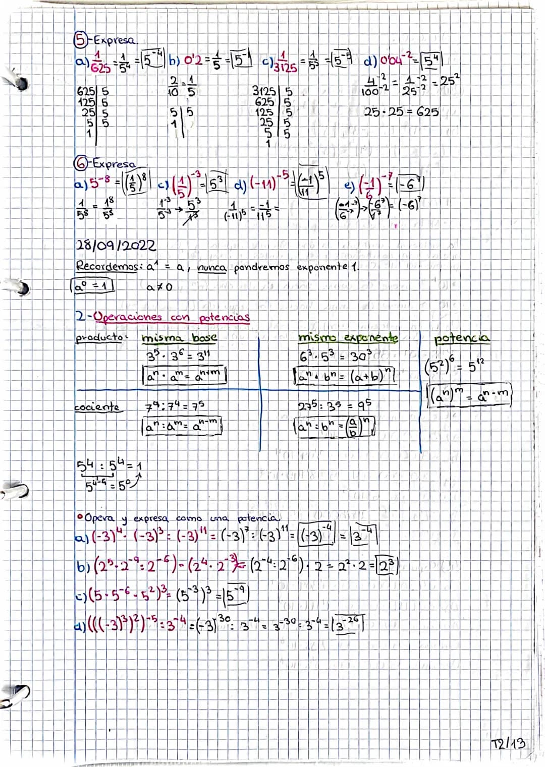 
<p>La base <em>X^3</em> se define como 3·3·3=81.</p>
<ol>
<li><strong>Potencia con exponente entero</strong><br />
La potencia de base <em>
