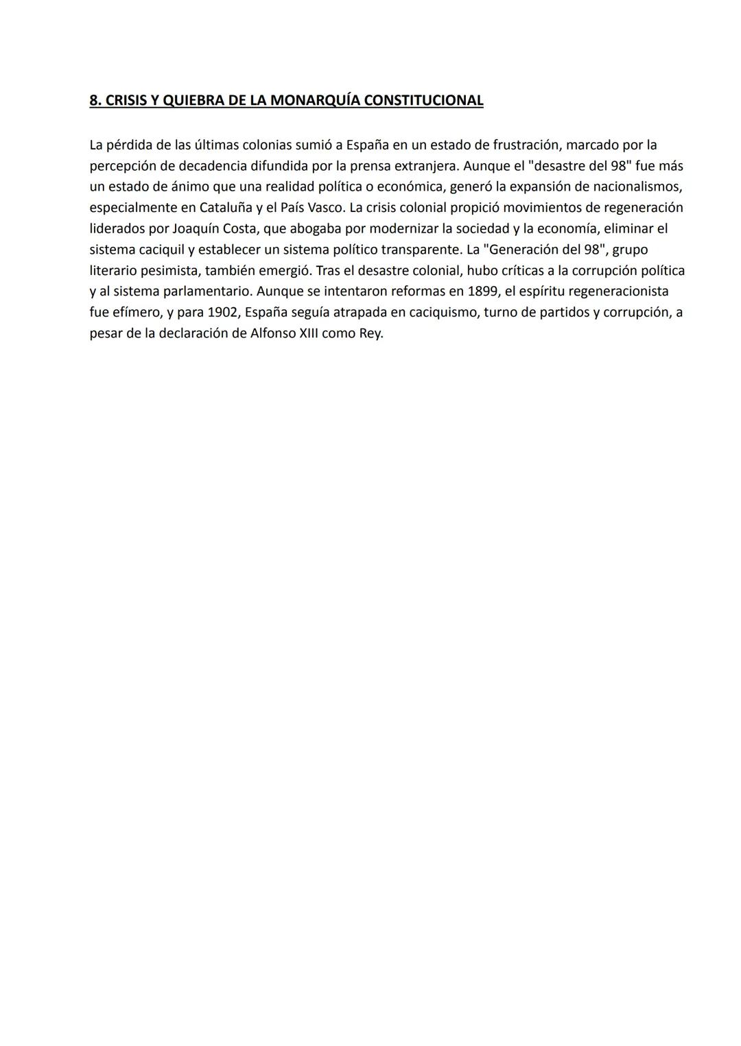 1.INTRODUCCIÓN
Con el golpe de estado del general Martínez Campos, se puso fin al Sexenio Revolucionario,
comenzando la Restauración borbóni