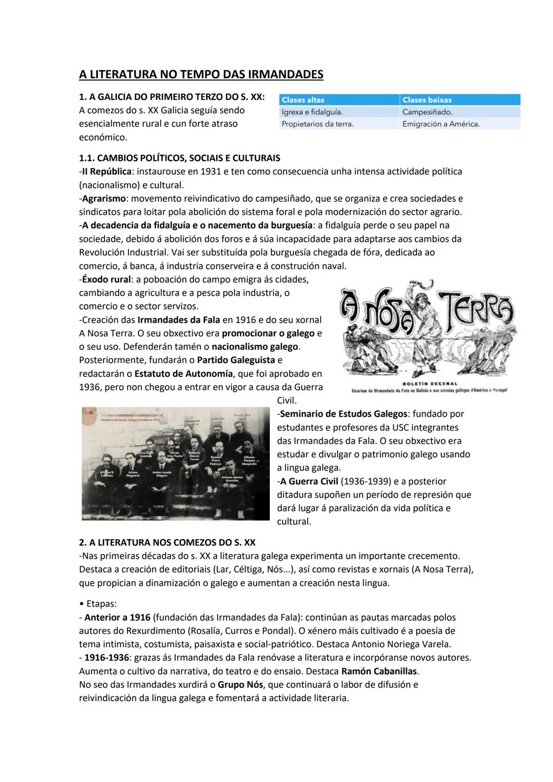 TEMA 1
LITERATURA:
ETAPAS HISTÓRICAS DA LITERATURA GALEGA
A literatura é un produto directamente relacionado coa época
na que se produce. No
