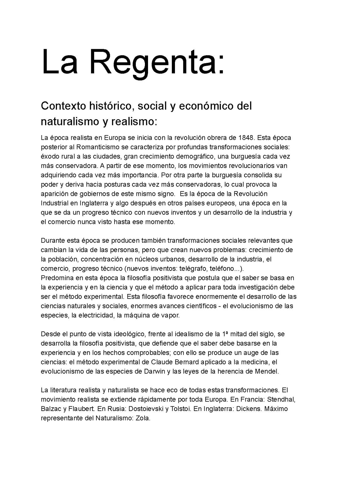 Análisis del libro La Regenta