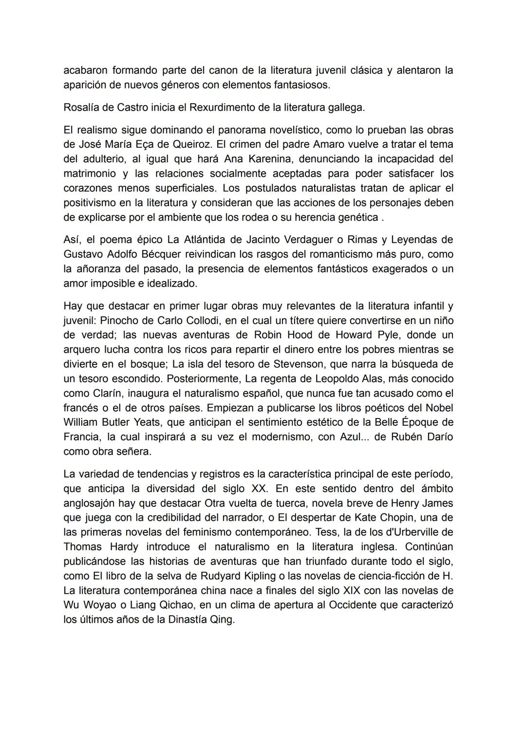 La Regenta:
Contexto histórico, social y económico del
naturalismo y realismo:
La época realista en Europa se inicia con la revolución obrer