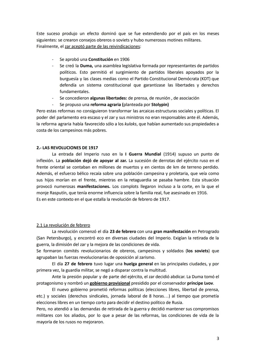 TEMA 7: LA REVOLUCIÓN RUSA Y EL NACIMIENTO DEL ESTADO SOVIÉTICO
Esquema:
1.- Rusia a inicios del siglo XX
1.1 La oposición al zar
1.2 La Rev