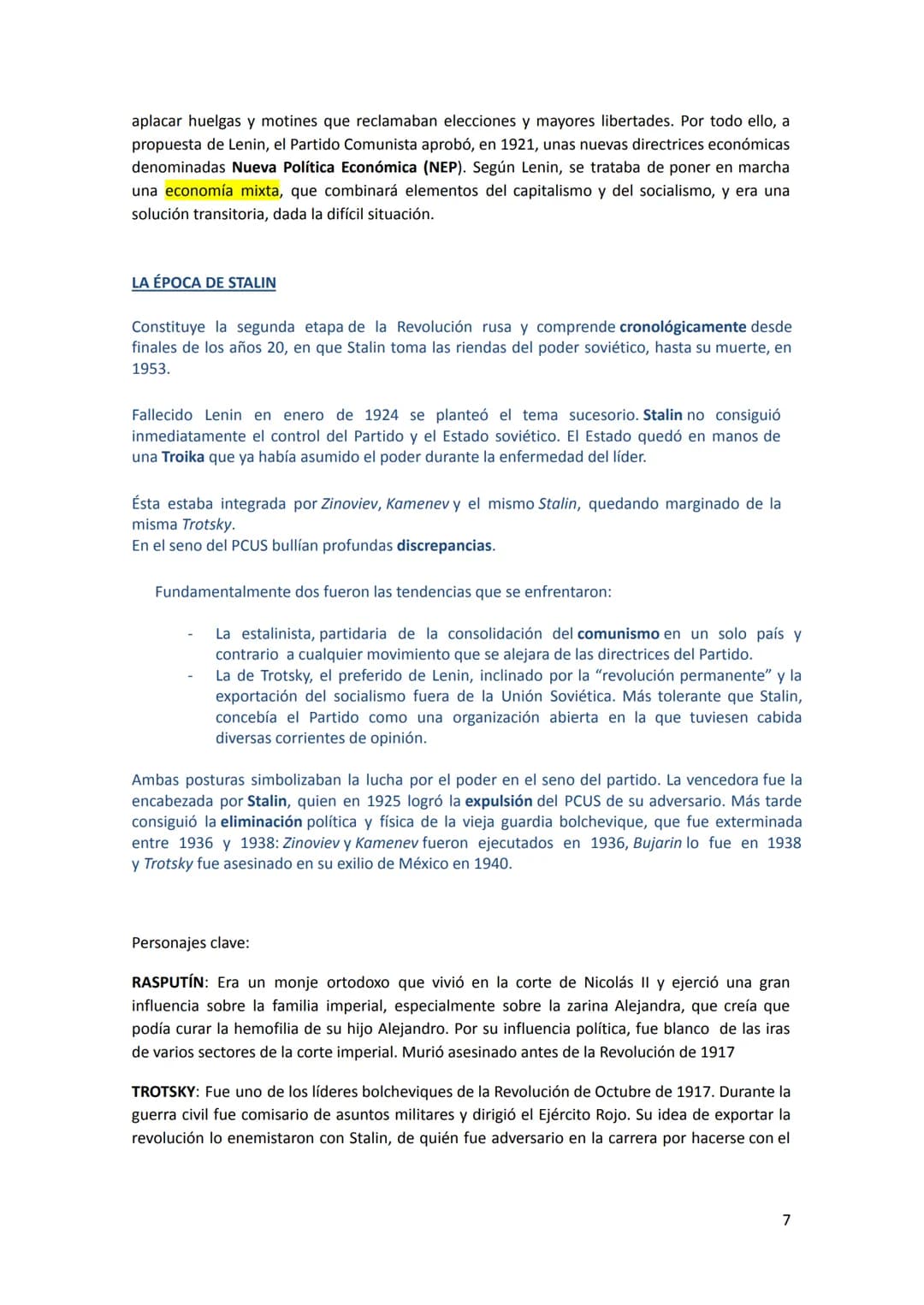 TEMA 7: LA REVOLUCIÓN RUSA Y EL NACIMIENTO DEL ESTADO SOVIÉTICO
Esquema:
1.- Rusia a inicios del siglo XX
1.1 La oposición al zar
1.2 La Rev