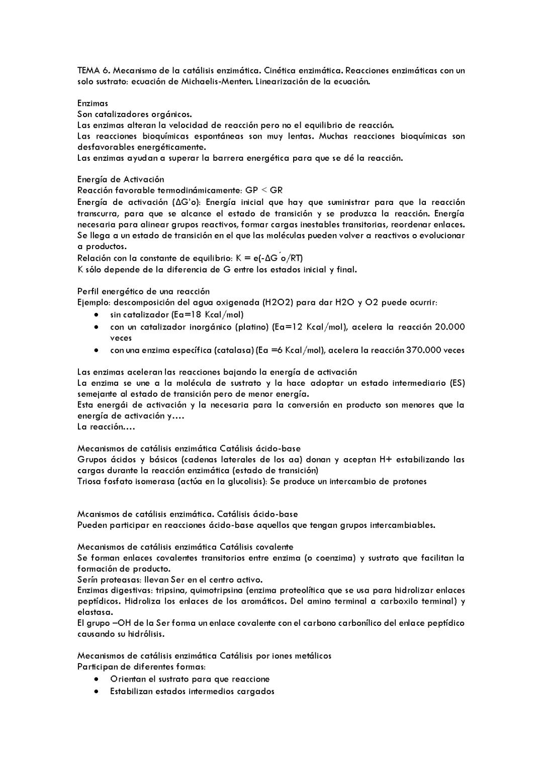 Catálisis Enzimática: Mecanismos y Cinética Explicados