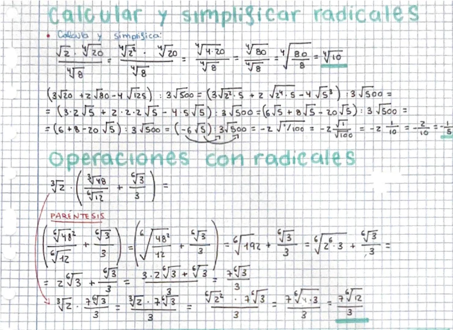 # PROPIEDADES YOPERACIONES CON
## radicales

$\sqrt[n]{a^m}$$\longrightarrow$ radicando -Rait con potencia con exponente fraccionaria.
n'ind