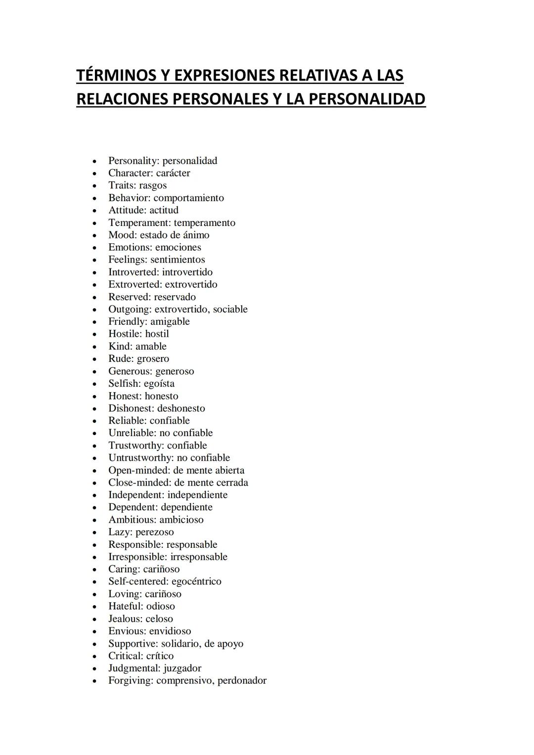 VOCABULARIO Y LEXICO 3º ESO INGLES 2
IDENTIFICACIÓN Y USO CORRECTO DE NOMBRES
COMPUESTOS Y FALSE FRIENDS
Nombres compuestos son palabras que
