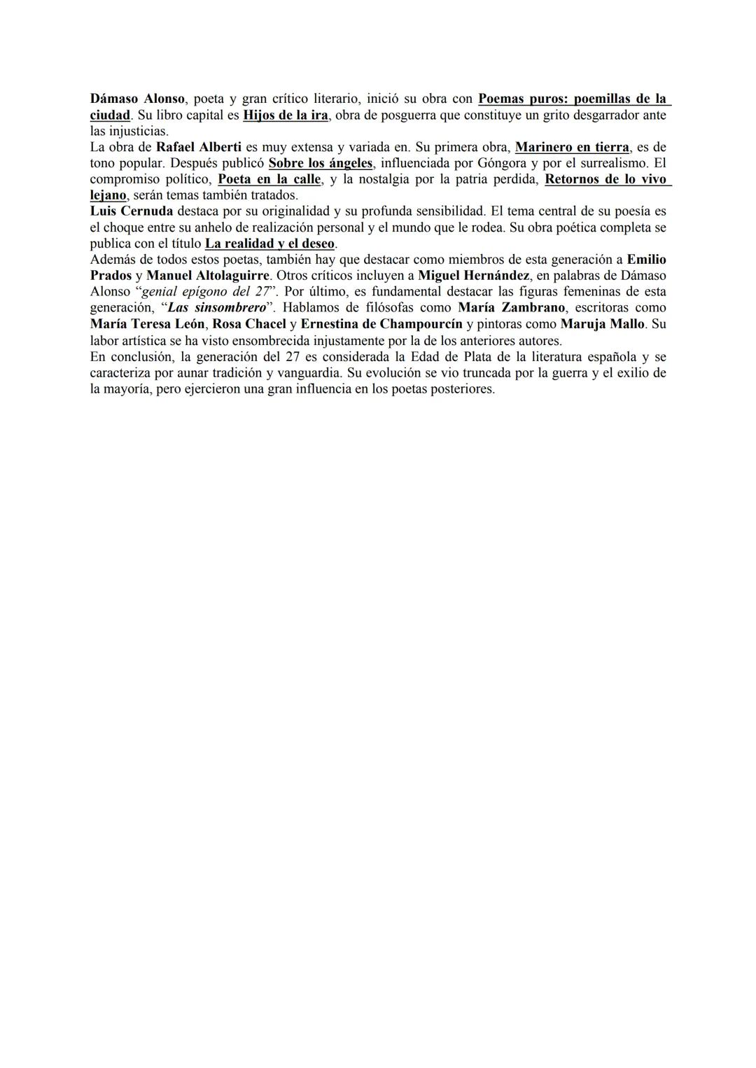 LA GENERACIÓN DEL 27
La generación del 27 está formada por un grupo de poetas que se reunieron en 1927 en el Ateneo de
Sevilla para homenaje