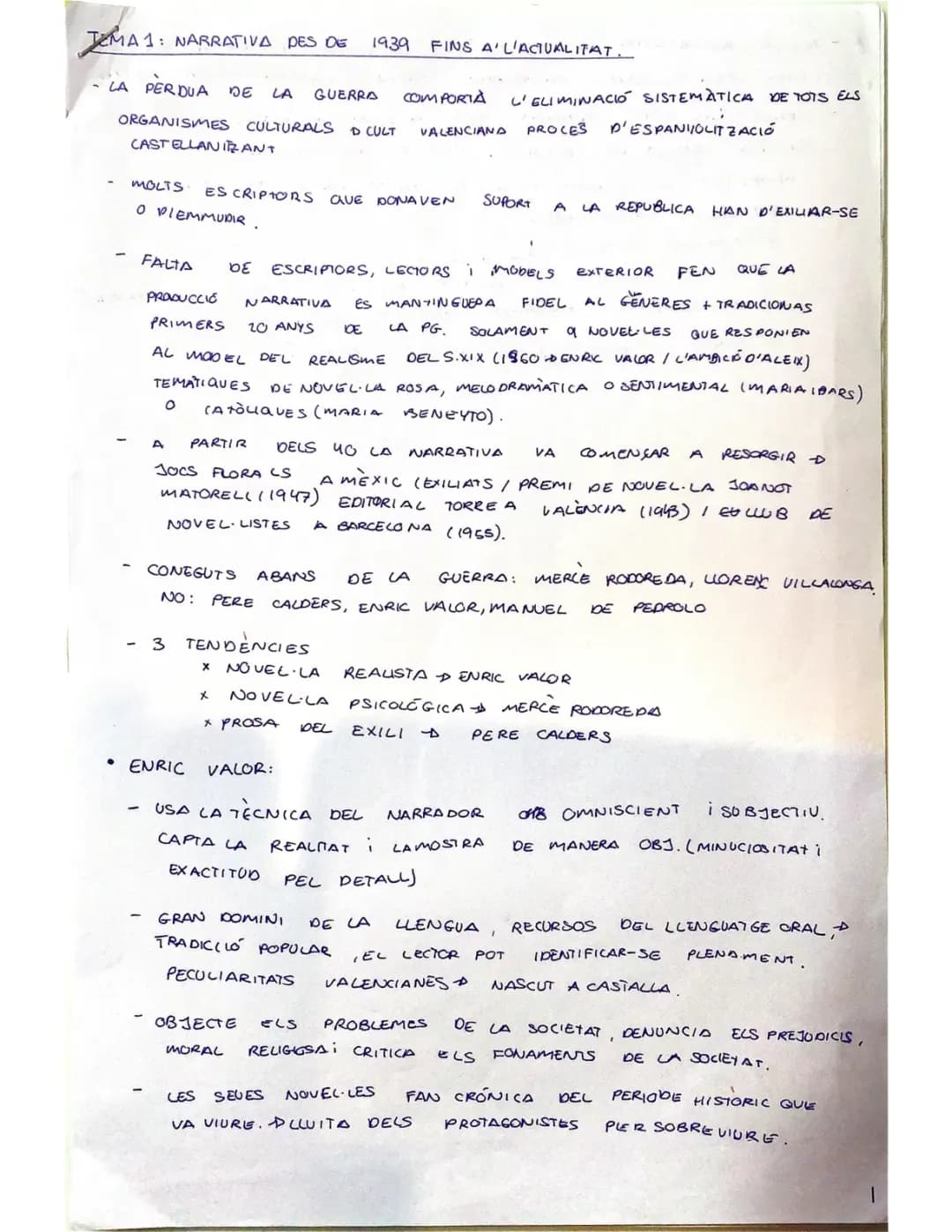 Narrativa valenciana després de 1939: Mercè Rodoreda i la influència de la guerra civil