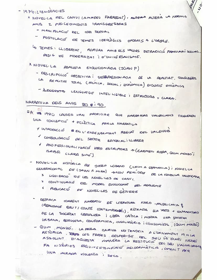 тема
EMA 1: NARRATIVA DES DE 1939 FINS A L'ACTUALITAT.
- LA PERDU A DE
GUERRA COMPORTA L'ELIMINACIÓ SISTEMÀTICA DE TOTS ELS
ORGANISMES CULTU