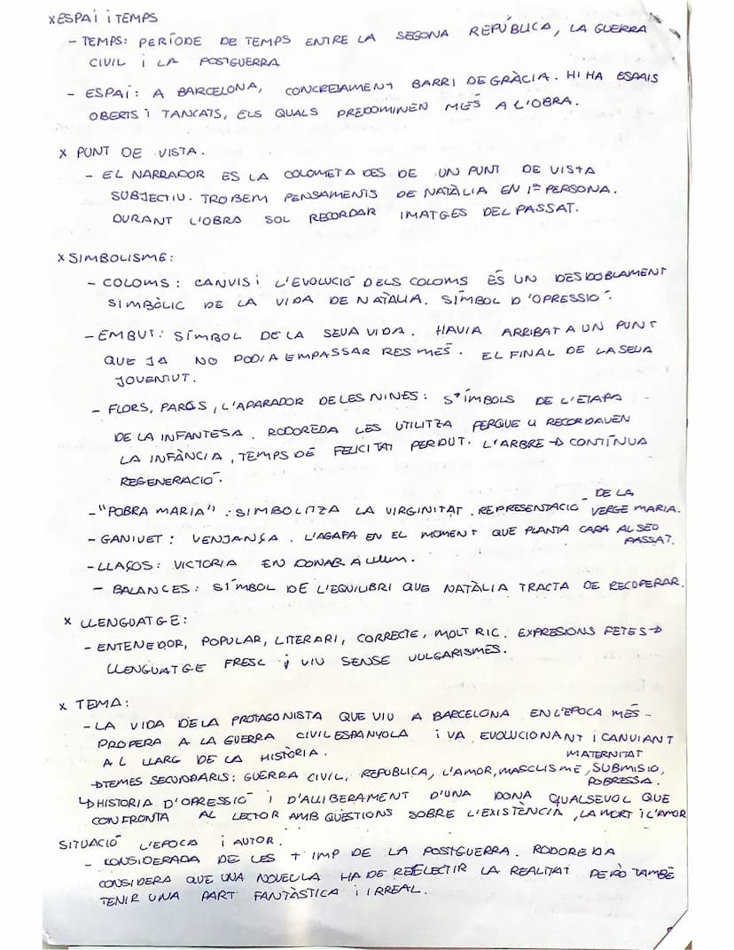 тема
EMA 1: NARRATIVA DES DE 1939 FINS A L'ACTUALITAT.
- LA PERDU A DE
GUERRA COMPORTA L'ELIMINACIÓ SISTEMÀTICA DE TOTS ELS
ORGANISMES CULTU