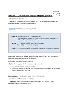 Know TEMA 1,2,3,4 LENGUA. Comunicación y lenguaje, ortografía, gramática. thumbnail