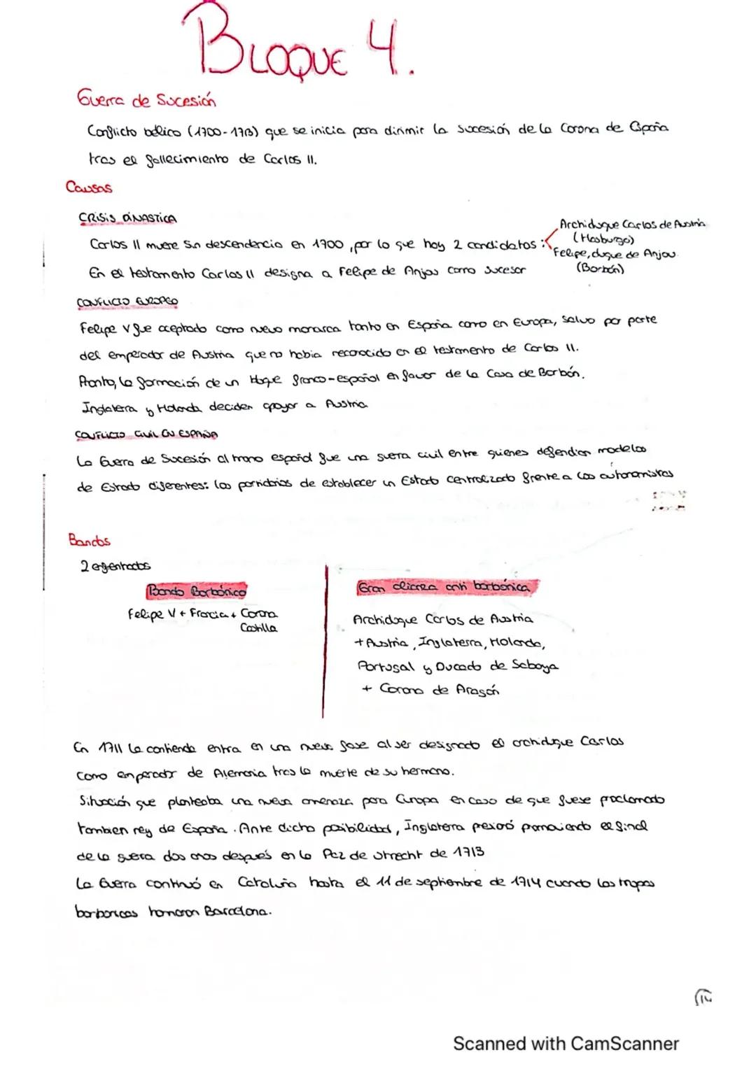 Bloque 4 (Historia de España, 2º Bach)