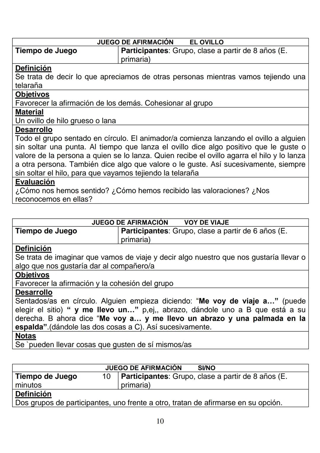 11. TIPOS Y CLASES DE JUEGOS. EXPLICACIONES PRÁCTICAS.
Seguidamente y antes de pasar a enumerar los juegos que hemos
considerado como fundam