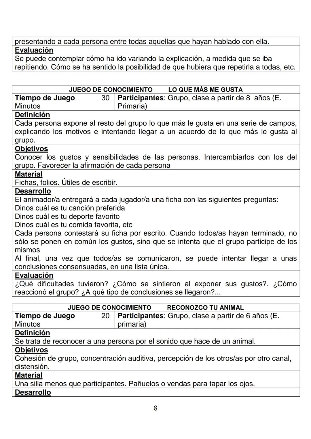 11. TIPOS Y CLASES DE JUEGOS. EXPLICACIONES PRÁCTICAS.
Seguidamente y antes de pasar a enumerar los juegos que hemos
considerado como fundam
