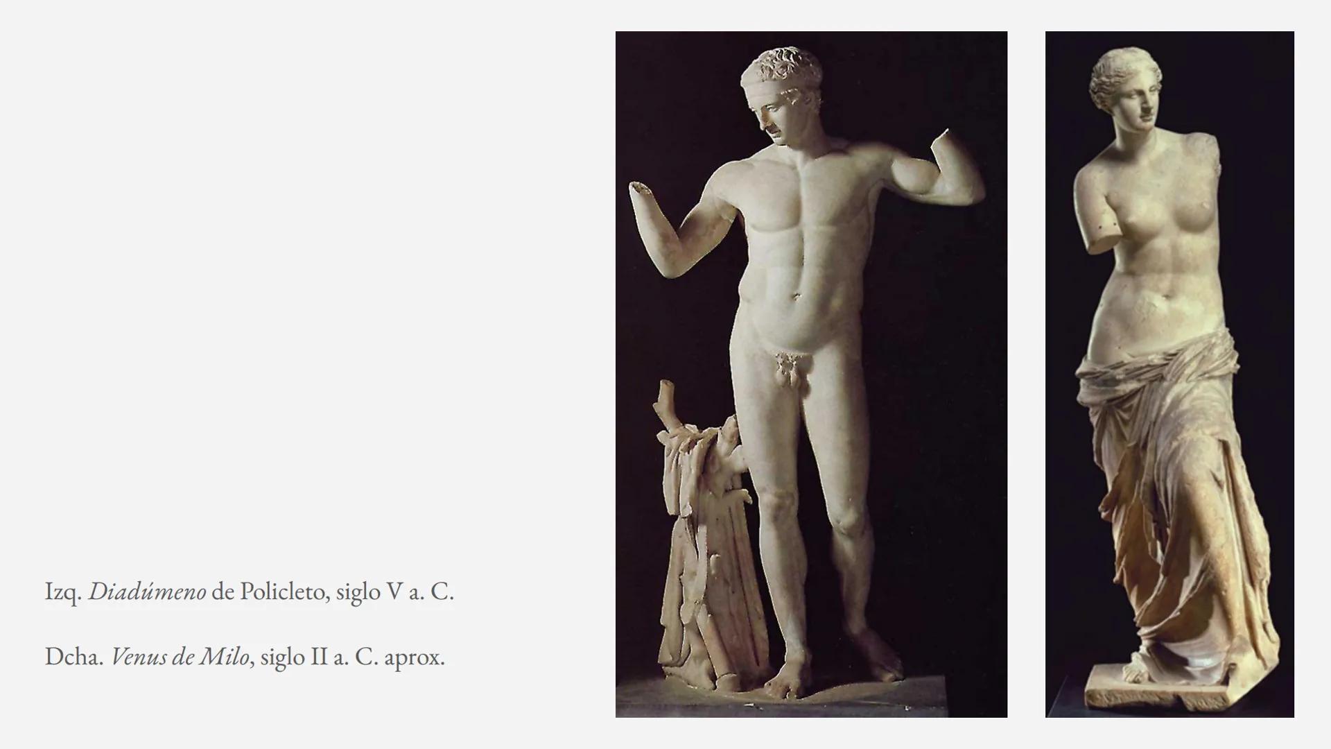 # TEMA 1. Arte Clásico: Grecia

HISTORIA DEL ARTE 2º Bach
Curso 2025-2026

Laura Reimúndez Viña Izq. Diadúmeno de Policleto, siglo V a. C.
D