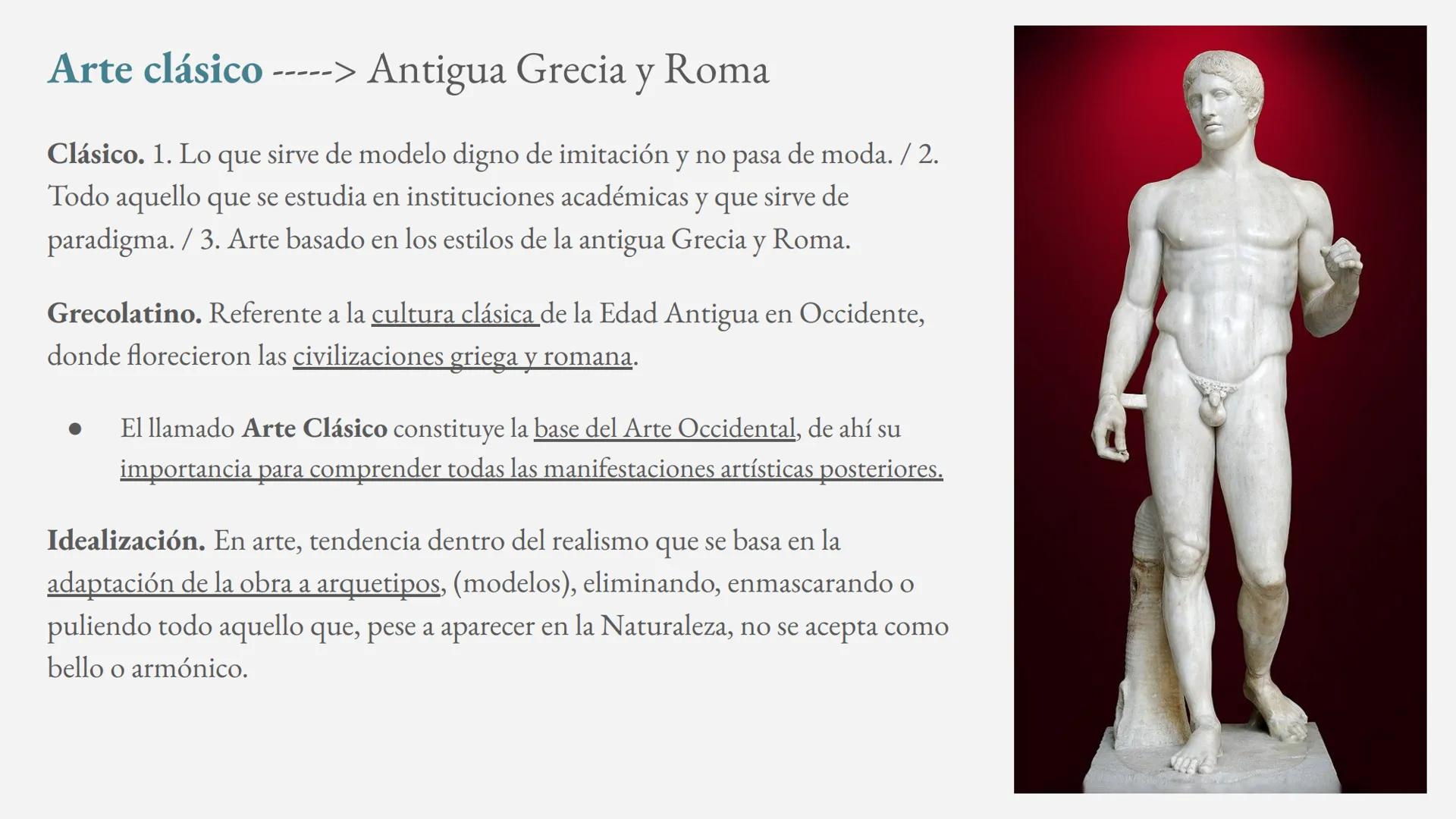 # TEMA 1. Arte Clásico: Grecia

HISTORIA DEL ARTE 2º Bach
Curso 2025-2026

Laura Reimúndez Viña Izq. Diadúmeno de Policleto, siglo V a. C.
D