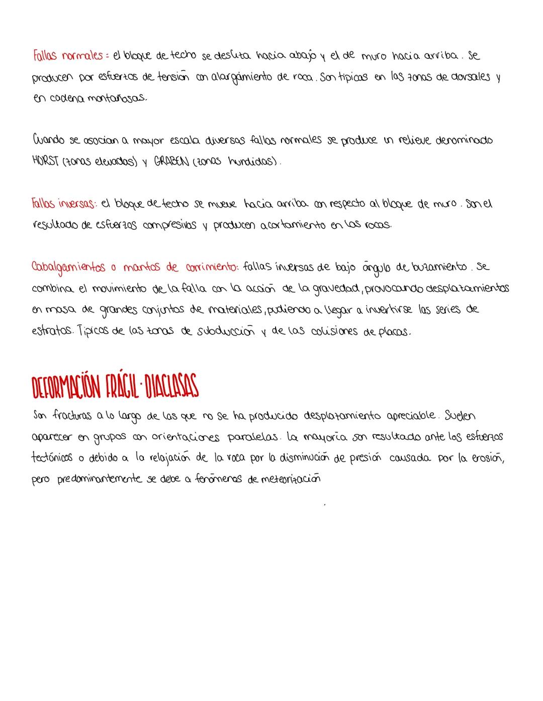 TEMA 5: ESFUERZOS Y DEFORMACIONES
El esfuerto es la cantidad de fuerza por unidad de superficie que hace que se deformen las
rocas. Cuando e