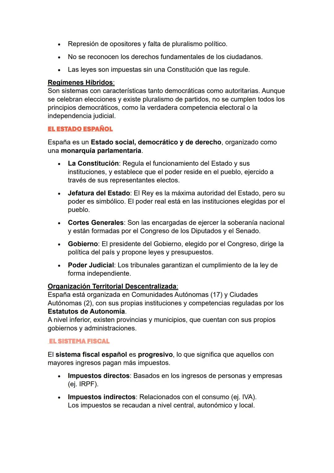 TEMA 2: LA ORGANIZACIÓN POLÍTICA
DIFERENCIA ENTRE ESTADO Y GOBIERNO
•
Estado: Es una organización política y administrativa que regula la
so