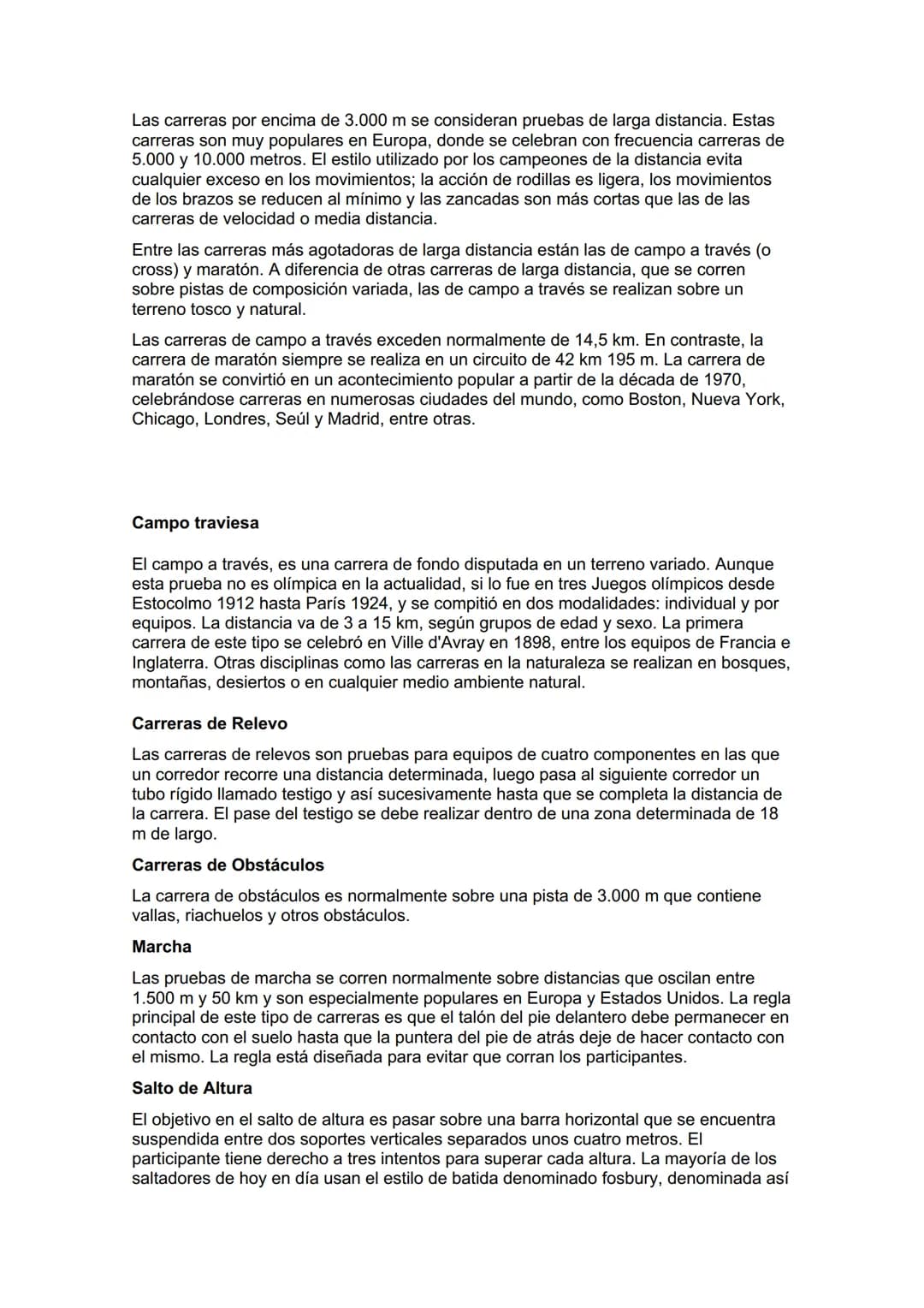 Atletismo es el término que denota un conjunto de pruebas celebradas como
competiciones entre individuos o equipos -normalmente amateurs- en