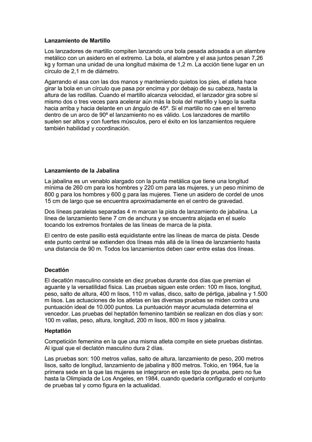 Atletismo es el término que denota un conjunto de pruebas celebradas como
competiciones entre individuos o equipos -normalmente amateurs- en