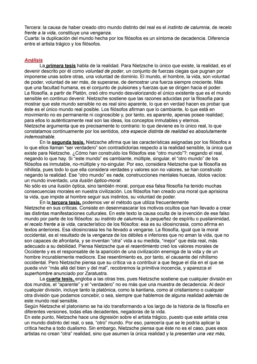 Resumen y análisis por fragmentos del texto:
TEXTO I: LA IDIOSINCRASIA DE LOS FILÓSOFOS: EL MIEDO AL DEVENIR.
Resumen
En este texto, en prim