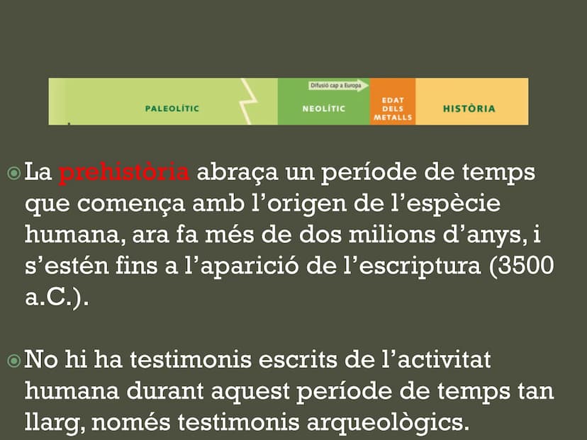 Tema 7.
La Prehistòria
Ciències socials, geografia i història
Primer curs Introducció Tanqueu els ulls i penseu en la
prehistòria.
Heu imagi