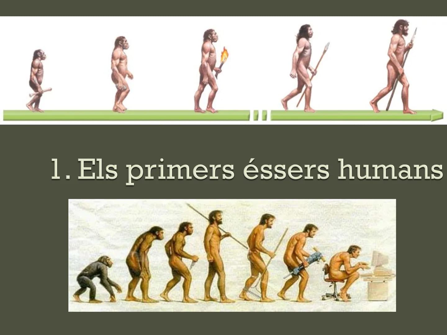 Tema 7.
La Prehistòria
Ciències socials, geografia i història
Primer curs Introducció Tanqueu els ulls i penseu en la
prehistòria.
Heu imagi