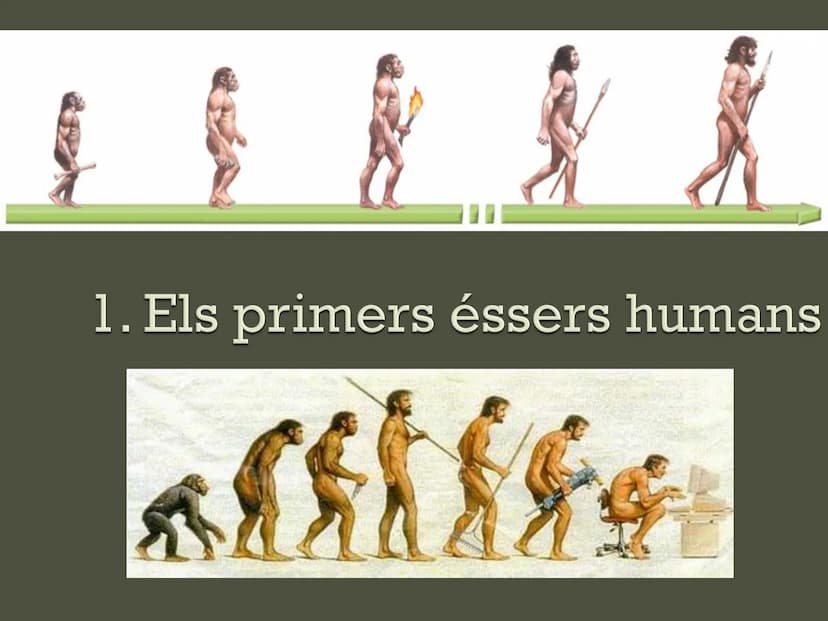 Tema 7.
La Prehistòria
Ciències socials, geografia i història
Primer curs Introducció Tanqueu els ulls i penseu en la
prehistòria.
Heu imagi
