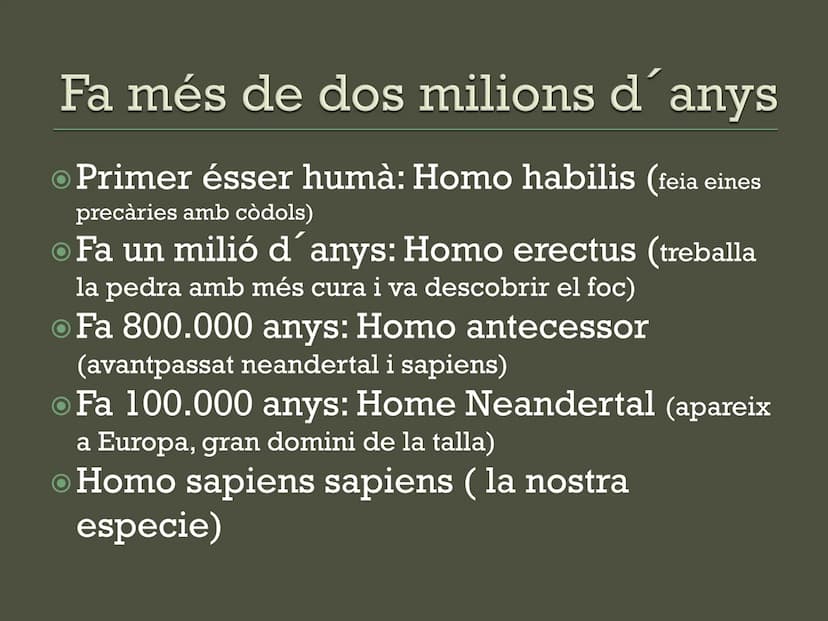 Tema 7.
La Prehistòria
Ciències socials, geografia i història
Primer curs Introducció Tanqueu els ulls i penseu en la
prehistòria.
Heu imagi